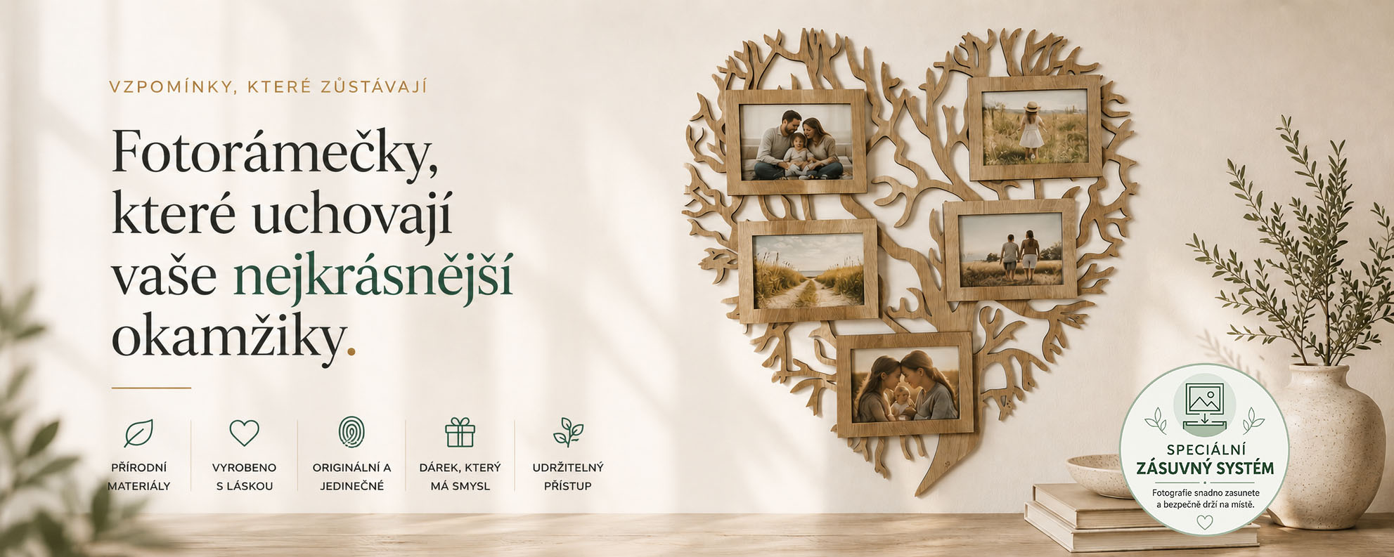 Drevene fotoramecky na vice fotek